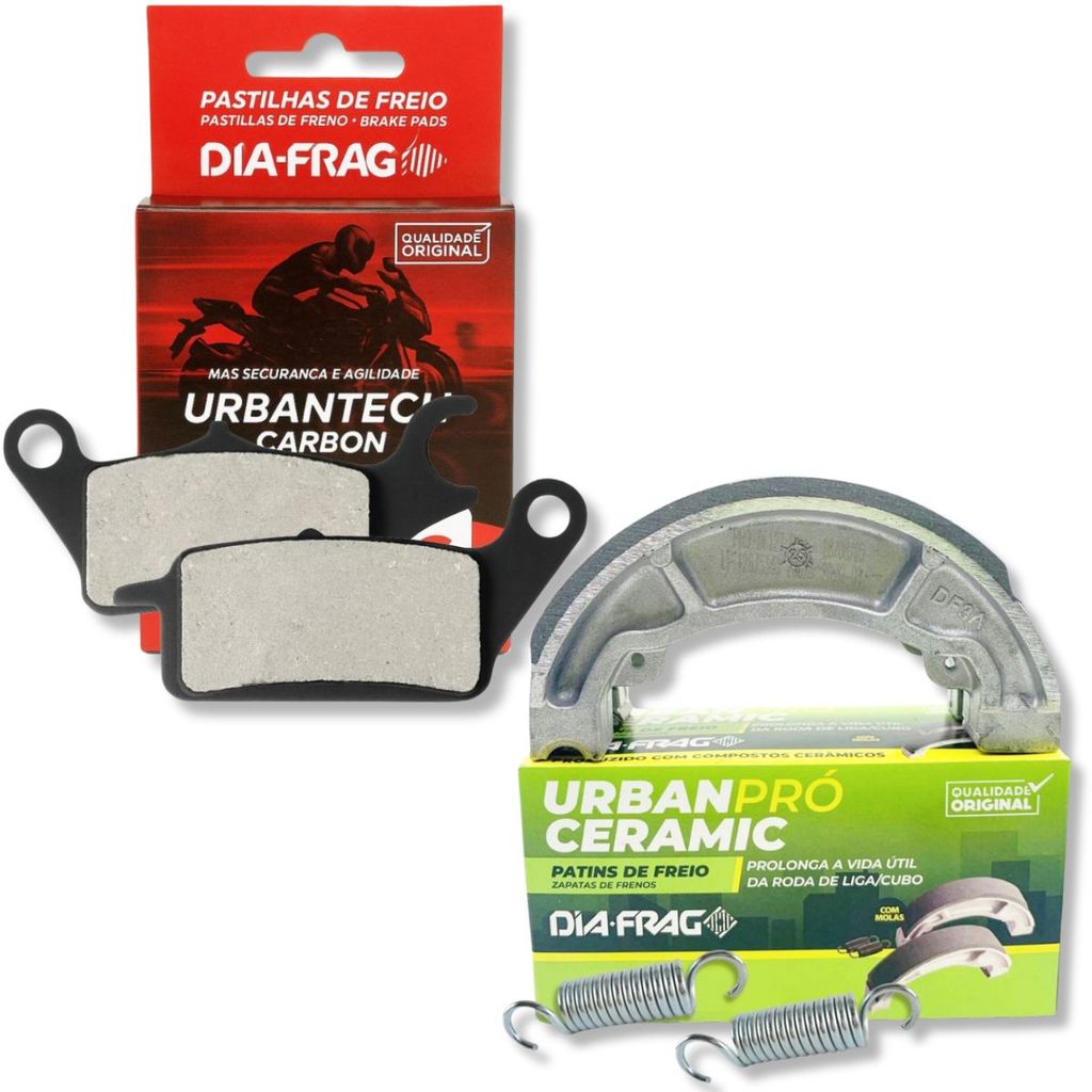 Kit Pastilhas + Lonas de Freio Cerâmica Cg 160 Start Cbs / Cg 160 Fan Cbs 2025 S