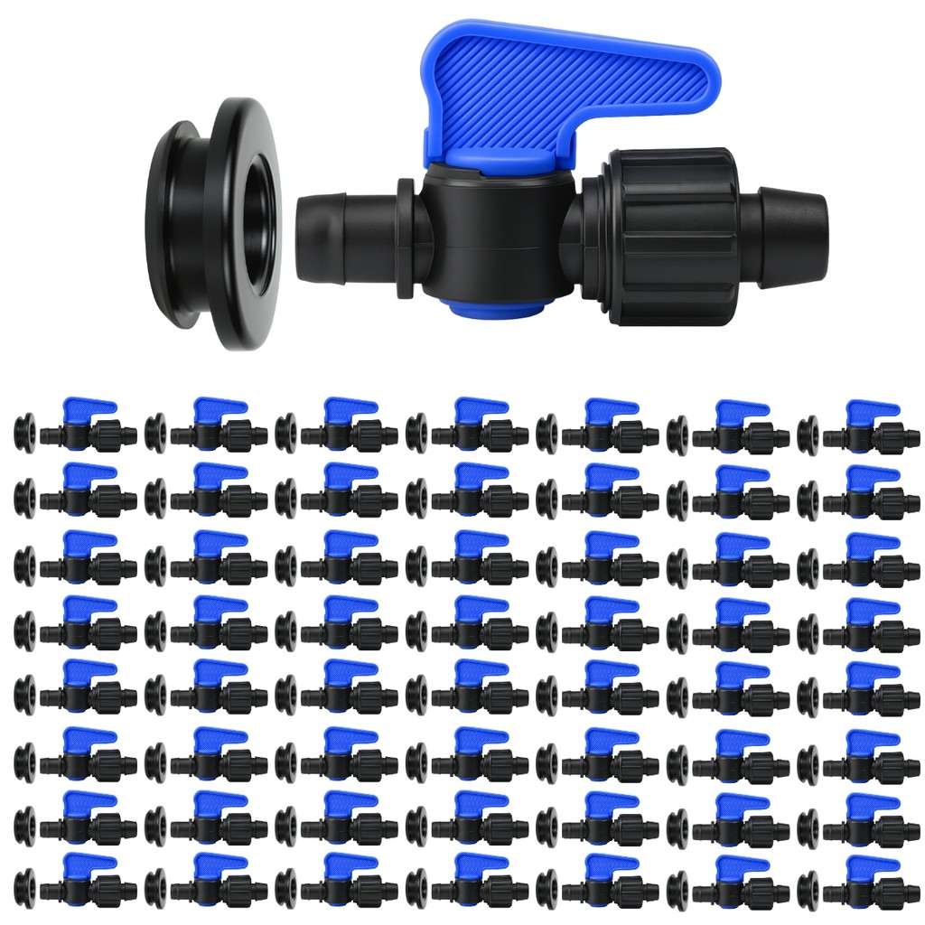 Kit 100 Registro Inicial 16mm Rosca com Chula para Mangueira Gotejadora - Alta Vedação e Durabilidade