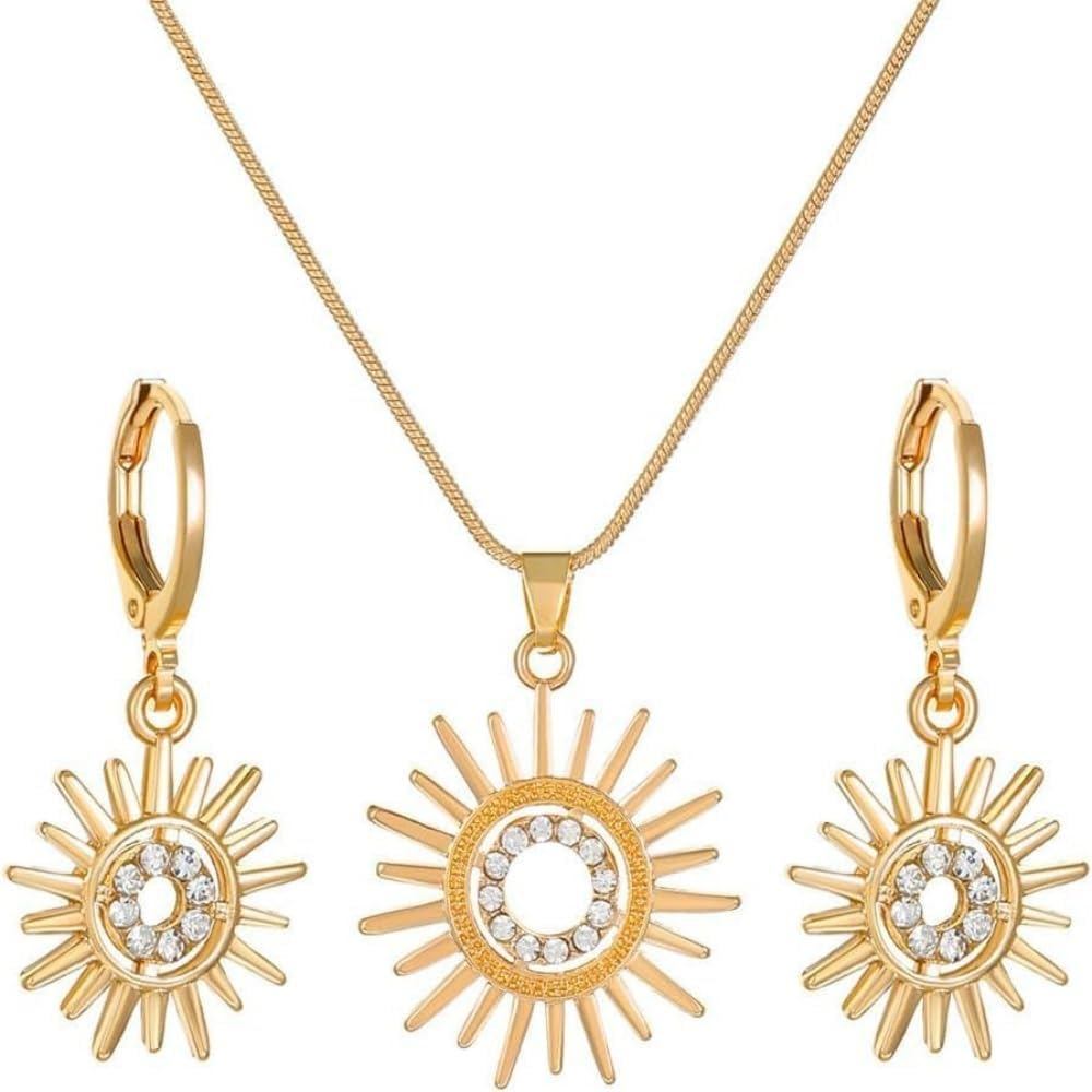 Colares e Brincos Femininos, Joias para Mulheres, Conjunto de Joias para Mulheres, Presente para Mãe, Esposa, Noiva