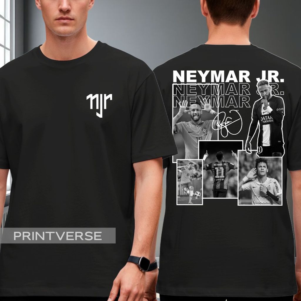 Camiseta Neymar Jogador Futebol Menino Ney Copa Time Seleção Brasileira Unissex Plus Size Algodão em Oferta na Shopee
