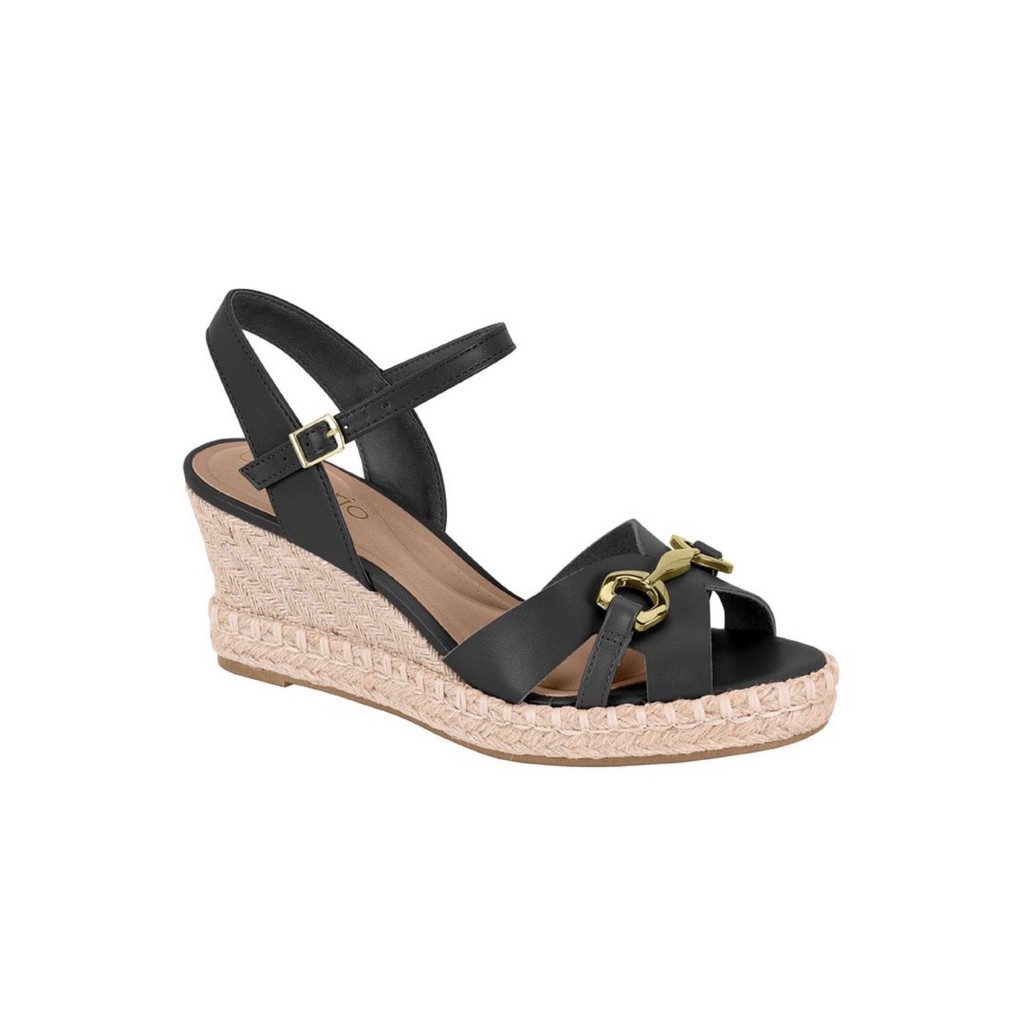 Sandalia Feminina Plataforma Anabela Salto Medio Confortavel Beira rio 8486.119