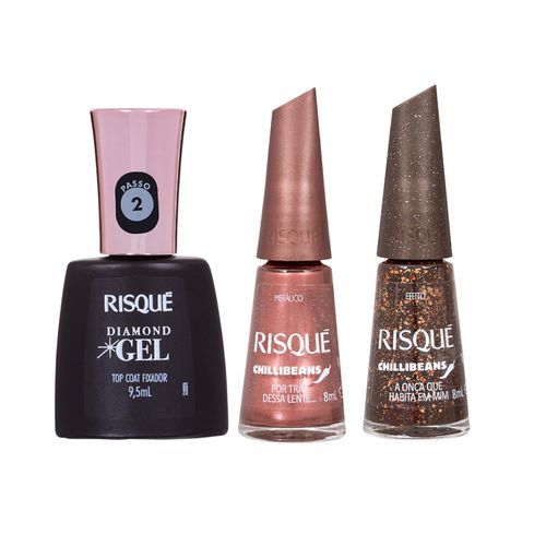 Kit Marrom Perfeito Risqué - 3 unidades em Oferta na Shopee