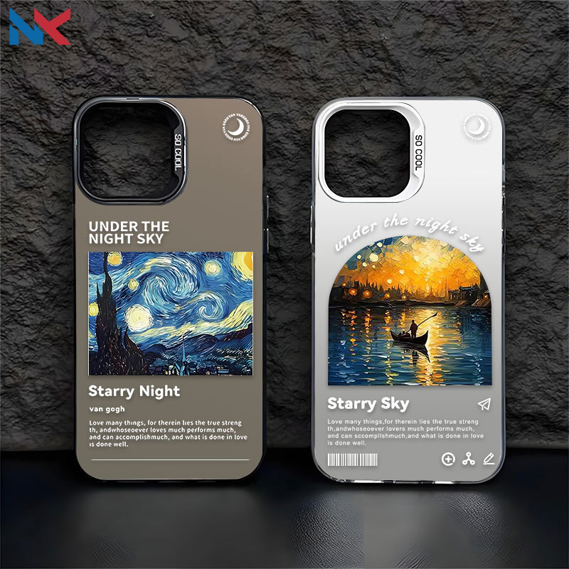 Capa Para Samsung S24 Plus S23 FE S23Ullta S21 S22 S20 A56 A55 A54 A16 A15 A35 IMD De Telefone Pinturas A Óleo De Van Go