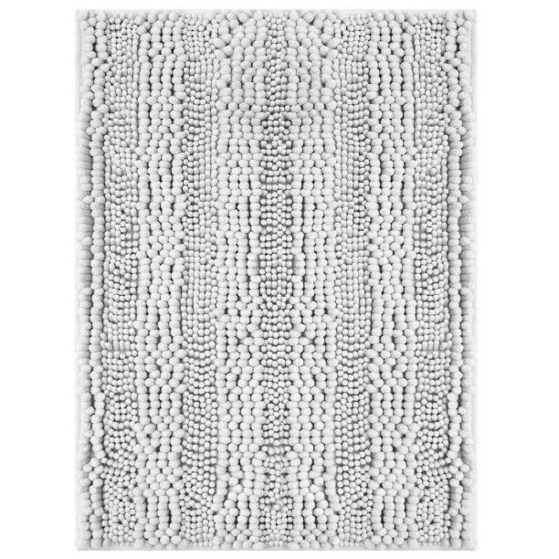 Tapete Passadeira Microfibra 60x120cm Pop Wave Perola Casa K Kacyumara