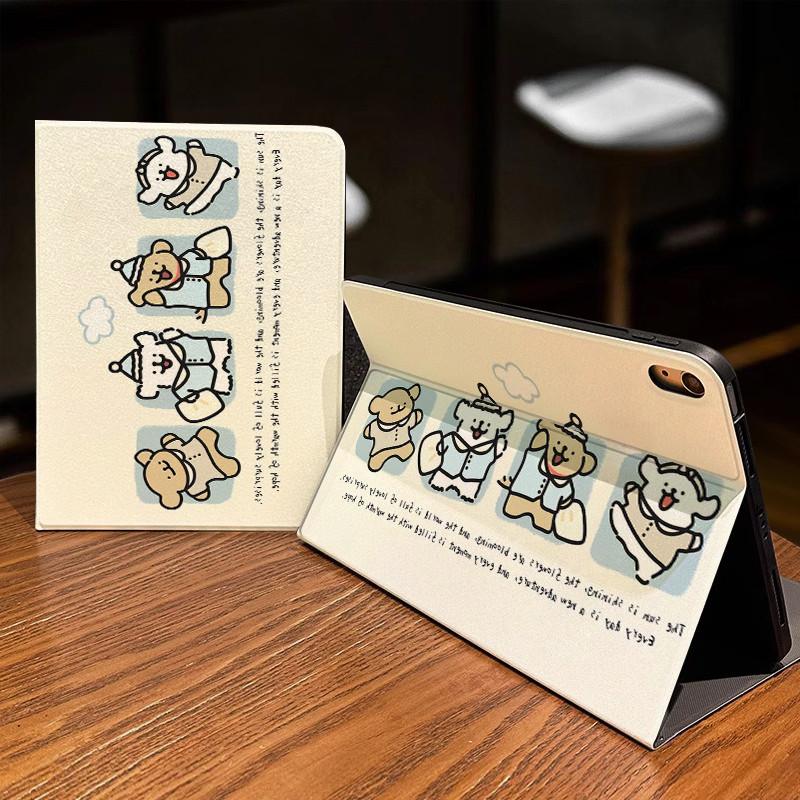 Capa Capinha Flip Cachorrinho fofo para Tablet Samsung Galaxy Tab S6 Lite  A9 PLUS S9 S10FE PLUS+CASE Slot para Caneta