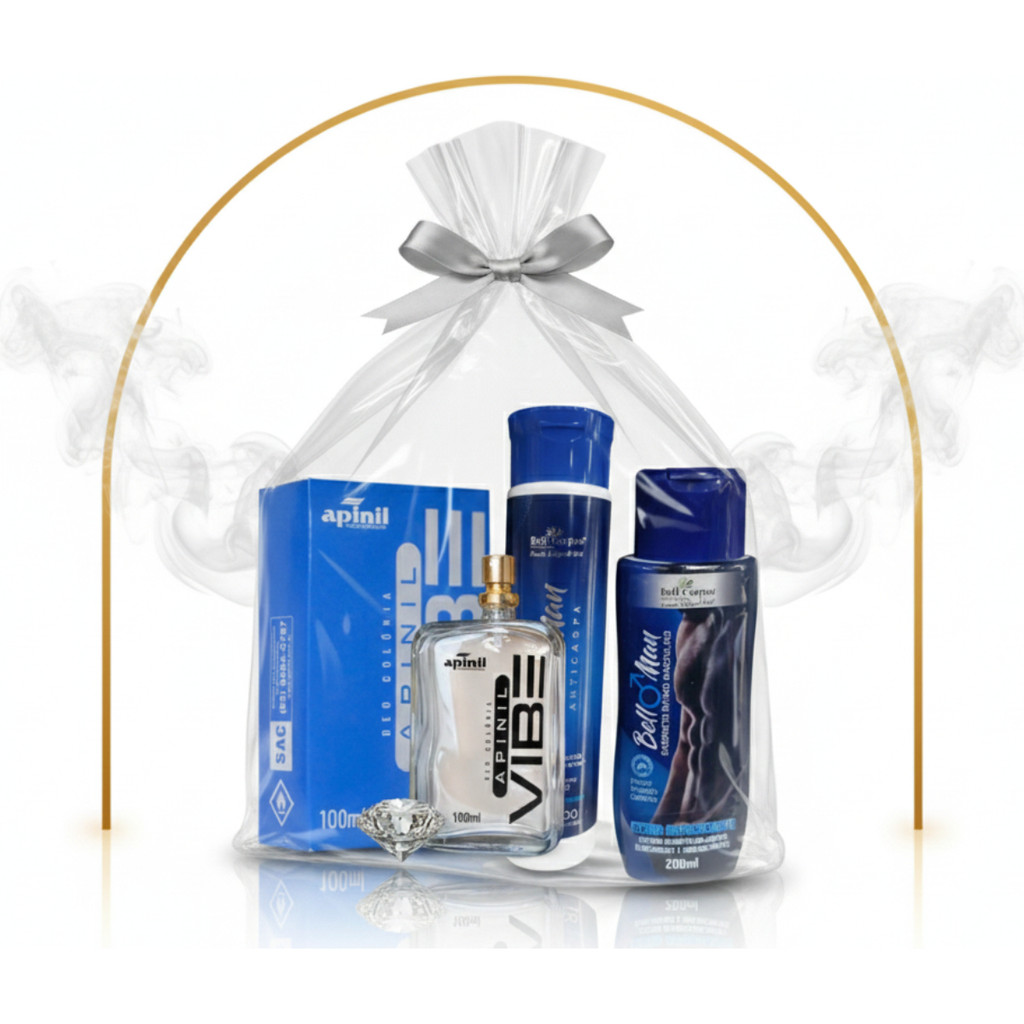 Kit Perfume Masculino + Shampoo E Sabonete Super Cheiroso presente homen