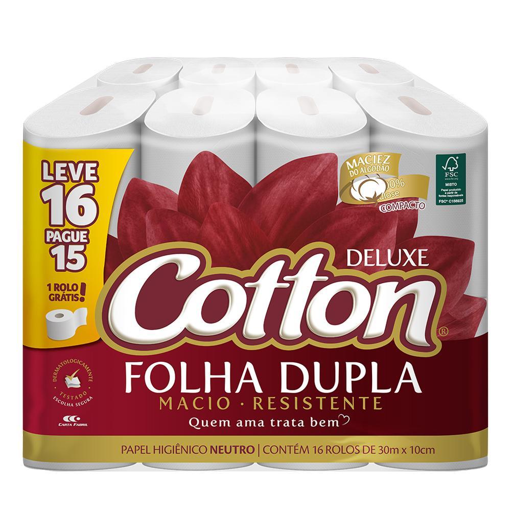 Papel Higienico Cotton Compact 30m Leve 16 Pague 15