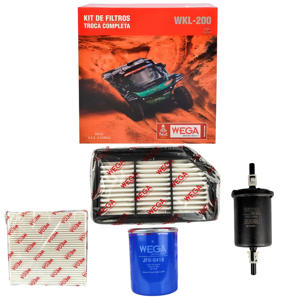 Imagem KIT FILTRO TROCA COMPLETA WEGA CITY FIT WRV 1.5 16V (WKL200)