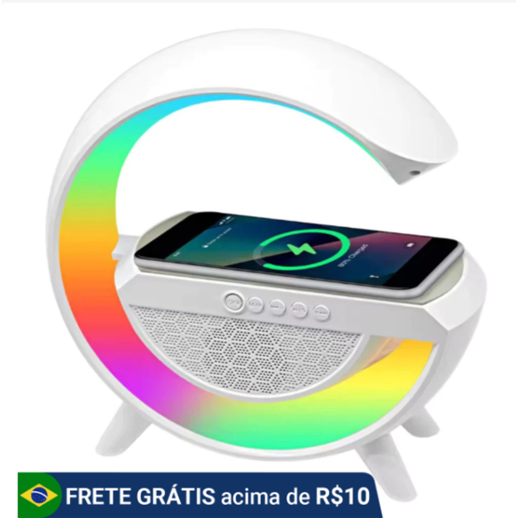 3 em 1 G Speaker Smart Station, Luminária e Caixa De Som E Carregador