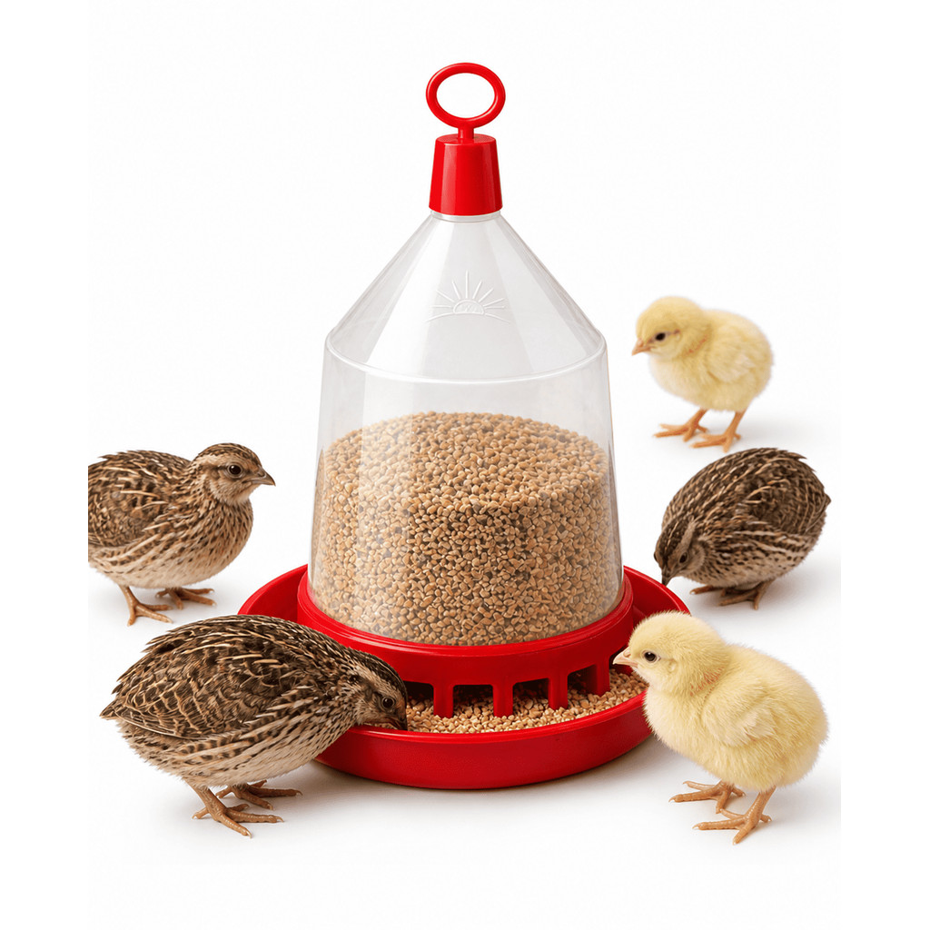 Comedouro 800ml para Codorna e Pintinho Aves Resina Plástica Resistente