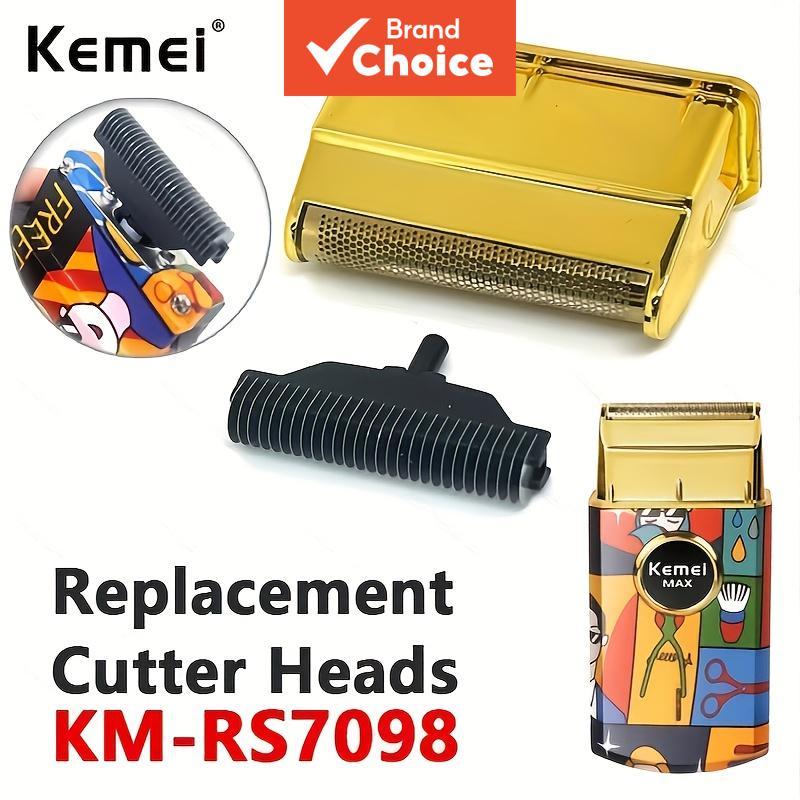 Lâminas de substituição e lâminas de folha para barbeador elétrico KEMEI KM-RS7098 - dourado