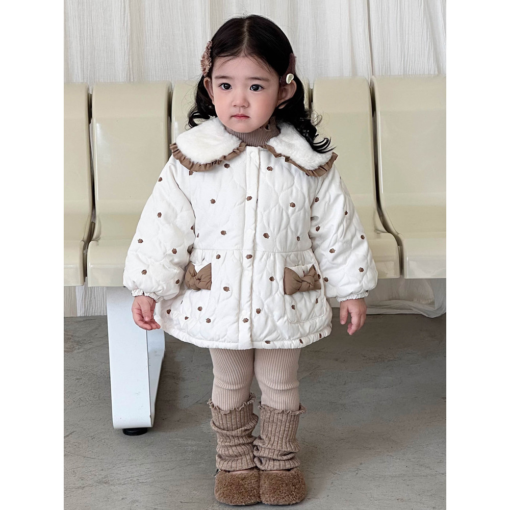 Roupas de bebê roupas de bebê menina Xiaoxiang estilo jaqueta 2025 novo estilo borboleta roupas de algodão moda meninas 