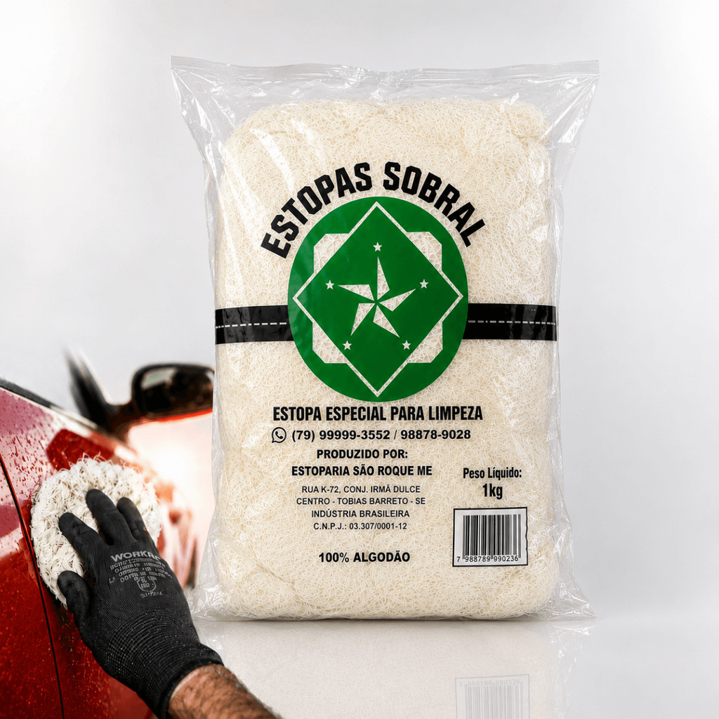 Estopa Sobral 1kg Limpeza Polimento Alta Absorção Pro