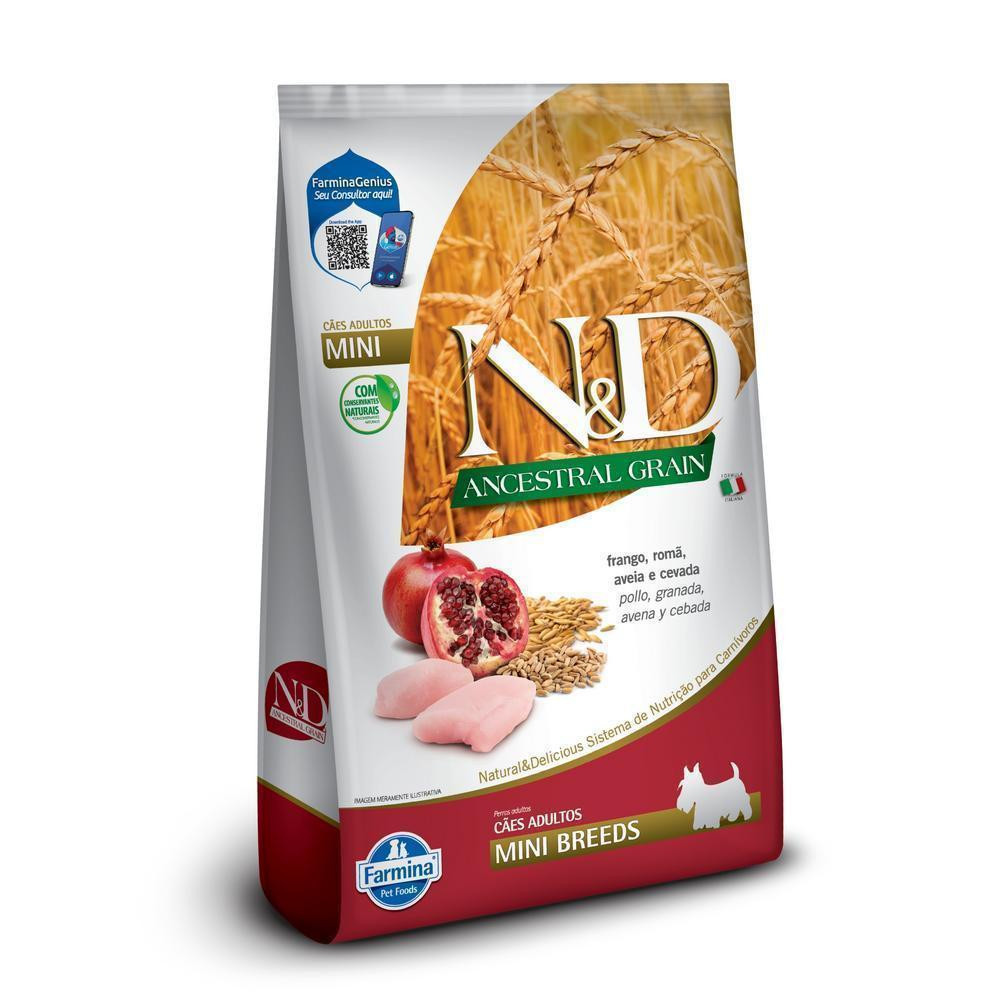 Ração NeD Ancestral para Cães Adultos de Raças Mini e Pequenas Sabor Frango, Rom