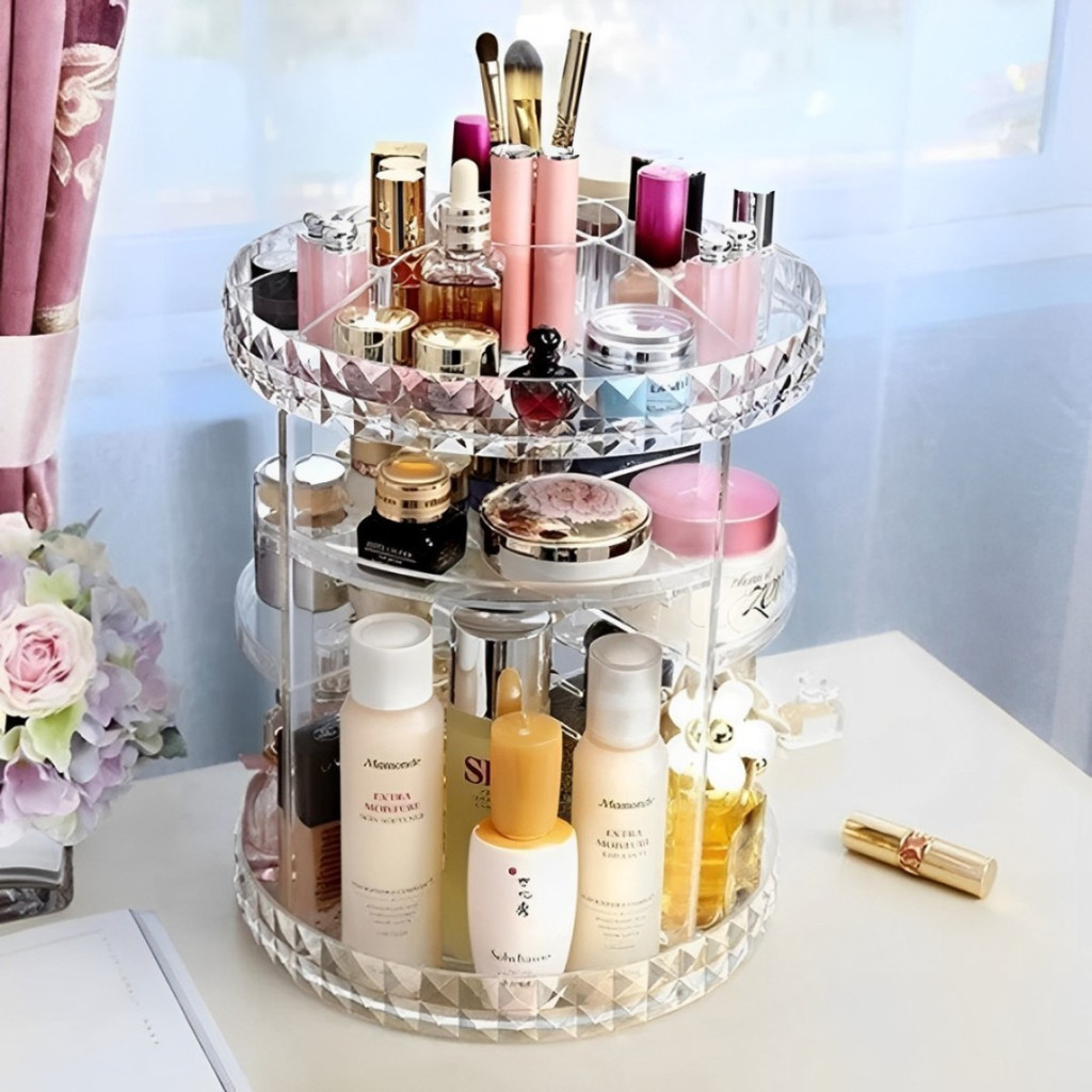 Organizador De Cosmético Maquiagem Acrílico Giratório 360º

Giratório Cosmético