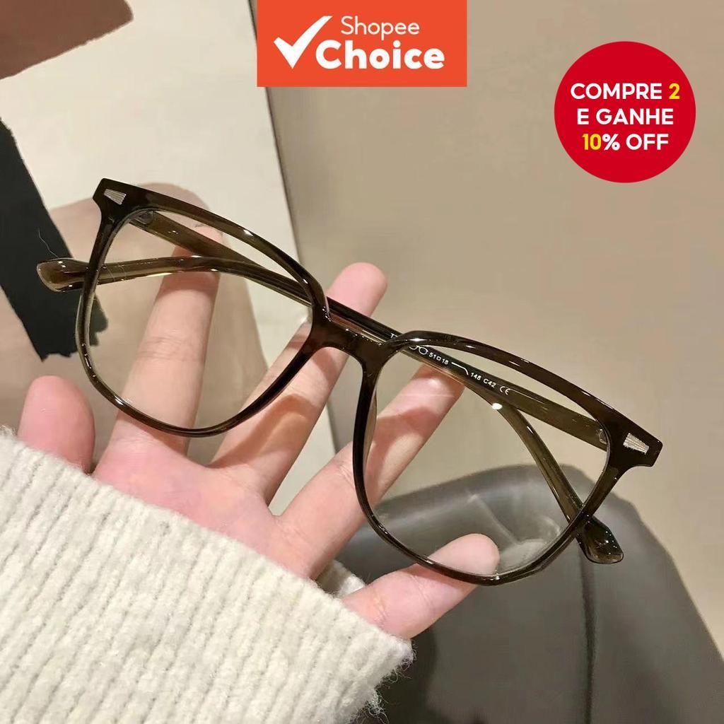 Armação De Óculos Anti-Luz Azul De Grande Para Homens E Mulheres – Estilo Coreano Miopia em Oferta na Shopee