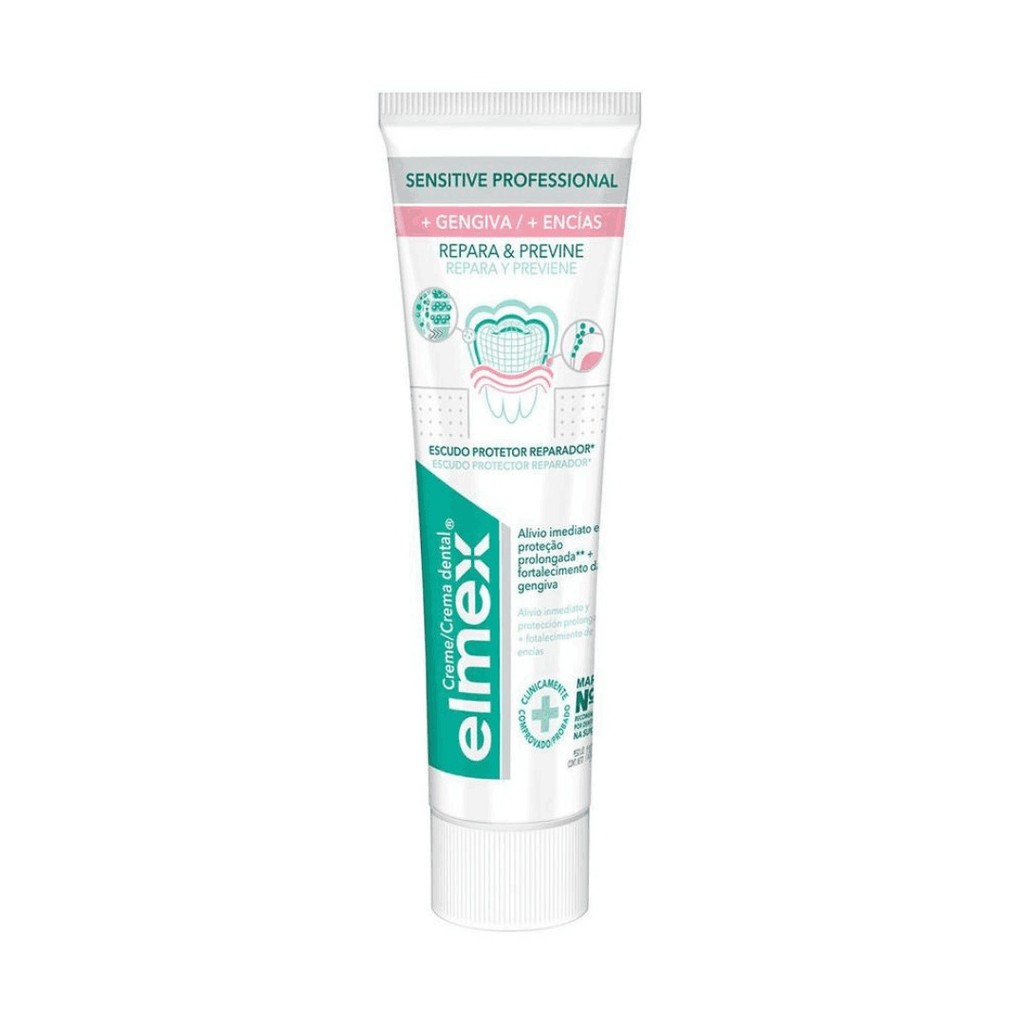 Creme Dental Elmex Sensitive Professional Gengivas 110g em Oferta na Shopee
