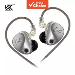 KZ Castor Fone de Ouvido com Fio Intra-Auricular HIFI 2 Dinâmicos de Alta Qualidade Ajustável Monitor de Braço