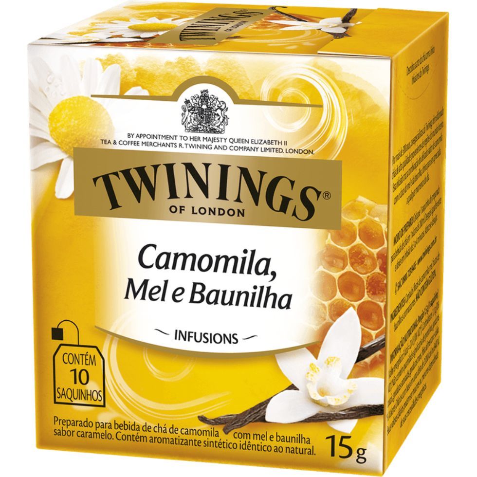 Chá Twinings de Camomila, Mel e Baunilha 15g com 10 sachês