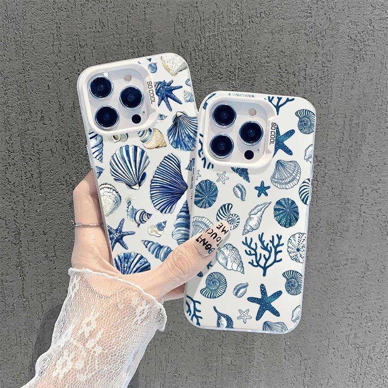 Capinha Anti-impacto Conchas Estrelas Mar Samsung A07 A17 A15 A16 A54 A55 A34 A23 A35 S21 S22 S23 S24 FE ultra S25