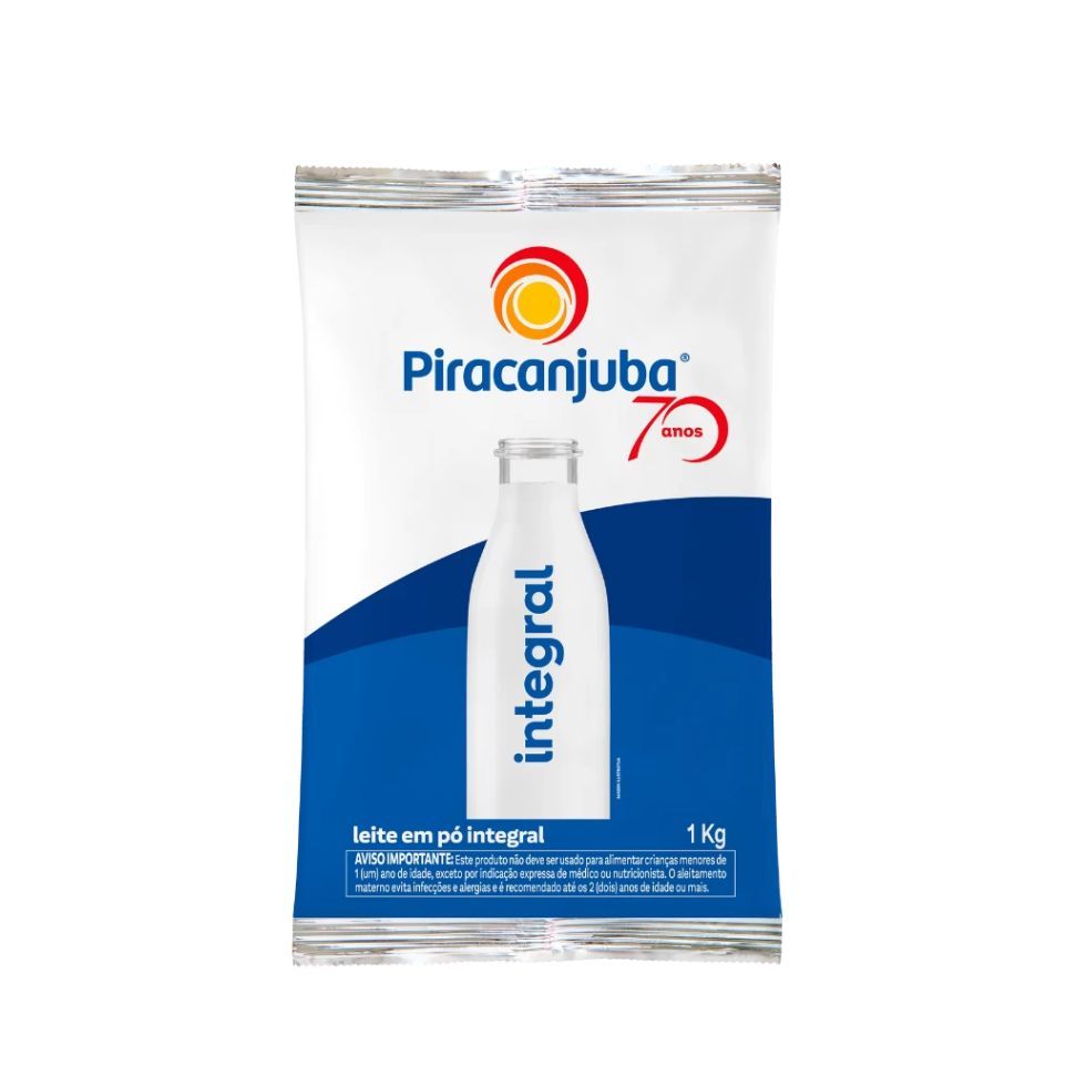 1~3 Leite em Pó Integral 1Kg Piracanjuba em Oferta na Shopee