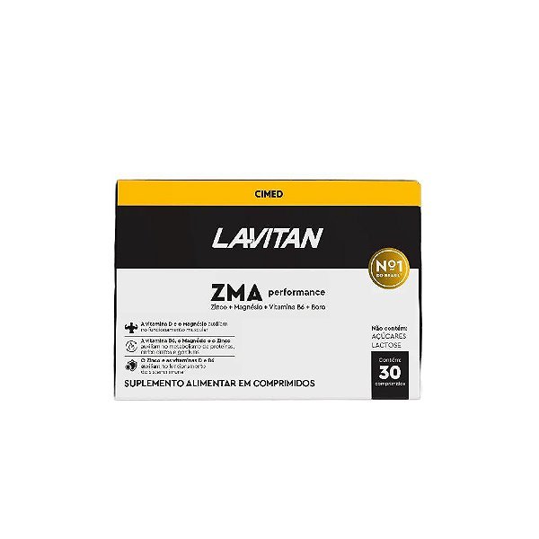 Suplemento Alimentar Lavitan ZMA Performance Com 30 Comprimidos em Oferta na Shopee
