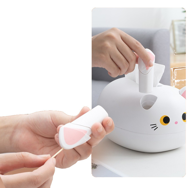 Porta guardanapo ou lenço e palito de dente gato mesa fácil