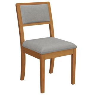 Par de Cadeiras Montadas Kappesberg em Madeira Maciça Alice Linho Cinza Mesclado em Oferta na Shopee