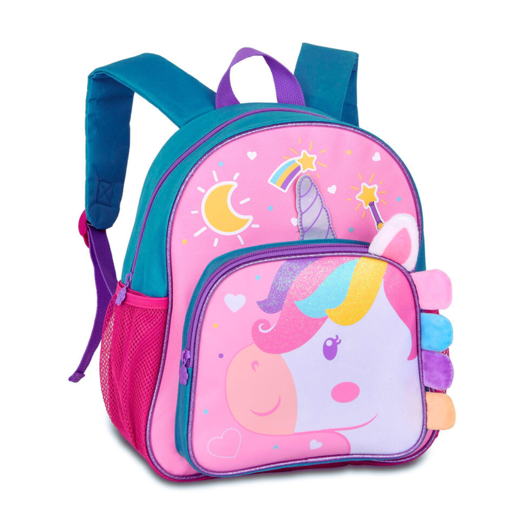 Mochila de Costas Infantil Feminino Unicórnio Modelo Arcoiris - Clio Style