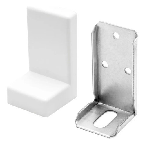 kit com 50 Cantoneiras Suporte Aéreo Fixação Móveis Capa Branca - Suporte Prateleira - L com capa