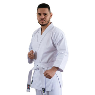 Kimono Karatê Adulto Branco 100% Algodão com Faixa – Tecido Reforçado Premium