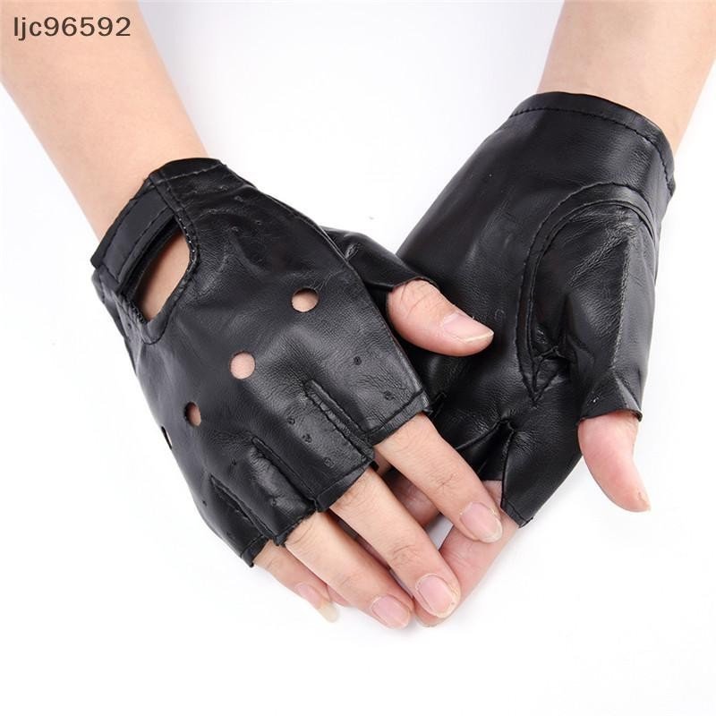 ck [ljc] Luvas Sem Dedos De Couro PU Para Dirigir Motocicleta Motociclista Masculinas E Femininas [BR]