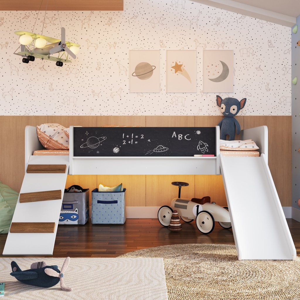 Cama Playground com Escorregador e Rampa