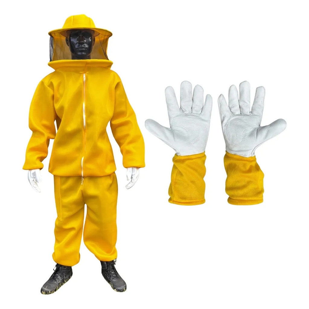 Roupa De Apicultor + Luva 100% Anti-ferroadas Resistente