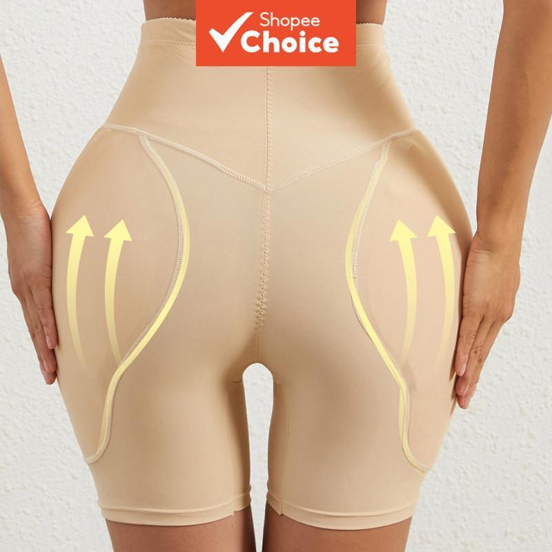 Cueca feminina de reforço de anca e elevação de glúteos com enchimento, calcinha push-up e shorts acolchoados