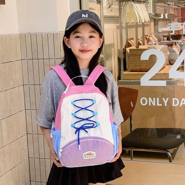 2026 novo estilo versão coreana rendas jardim de infância pequena mochila menina moda passeio mochila menino bebê moda m