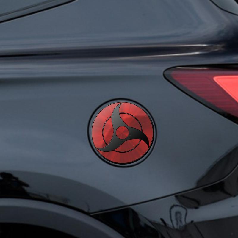 Naruto escrita roda olho adesivo de carro caleidoscópio olho logotipo tampa do tanque combustível adesivo do carro à pro