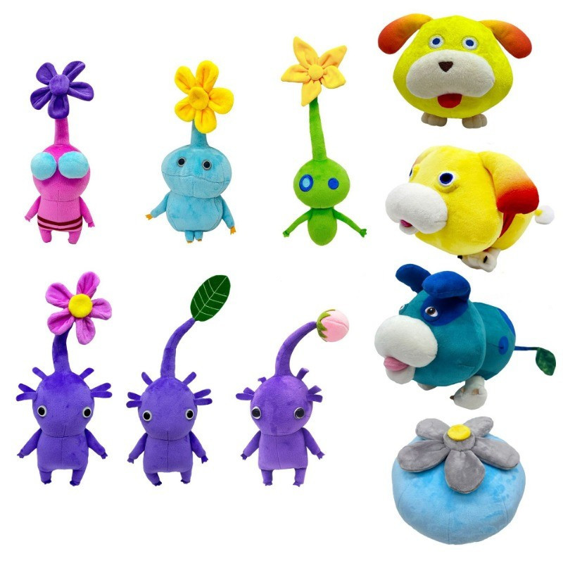 JAMXUN Pikmin Ice e Ouchie brinquedos de pelúcia Criaturas fofas semelhantes a plantas Adequados para entretenimento e c
