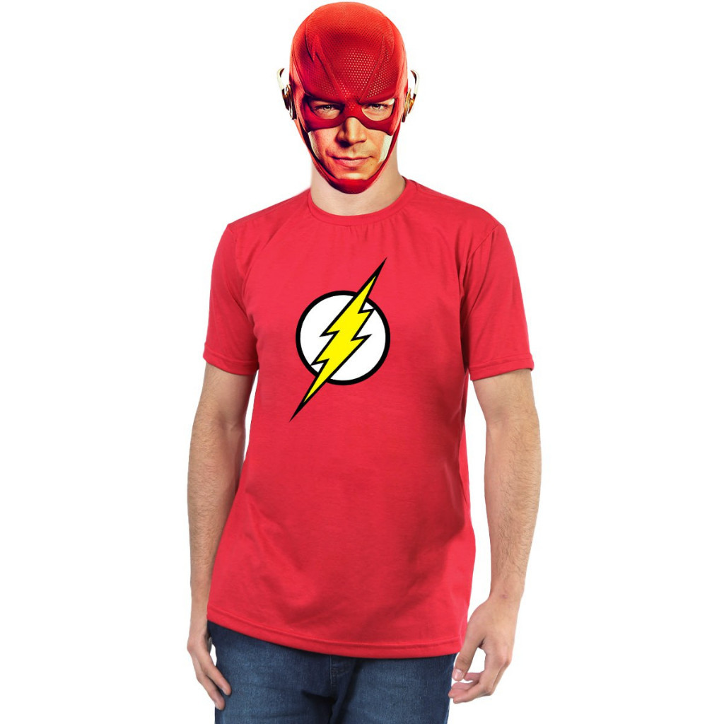 Camiseta Masculina The Flash Super Heróis Camisa 100%algodão envio imediato look JsCod