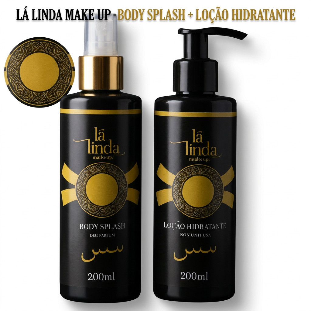 Kit Tá Linda – Luxo Árabe • Body Splash + Loção Hidratante (200ml cada) ASSAD