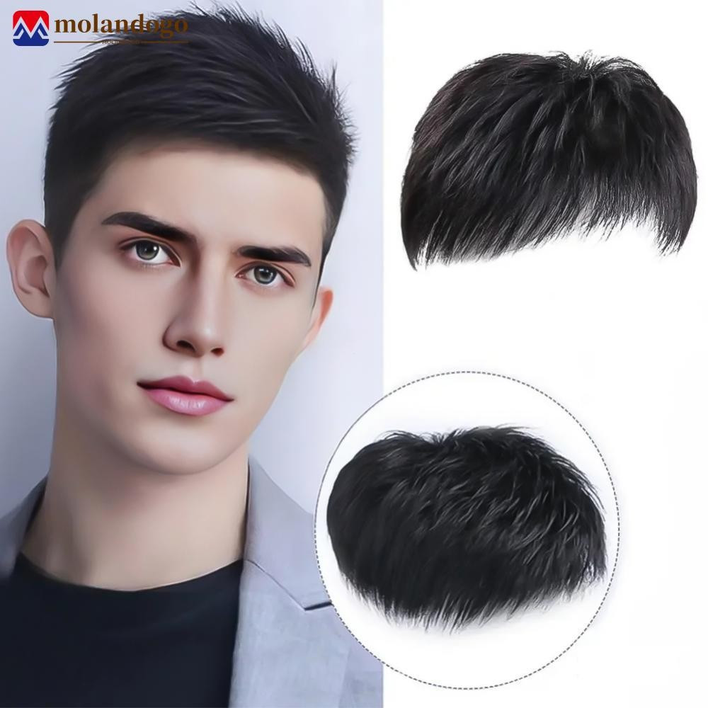 Mandogo Peruca Masculina Cabeça Bloco De Substituição Polegada Mediterrâneo Cabelo Careca Cobrindo Branco Respirabilidad