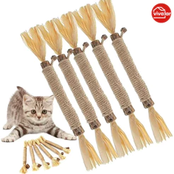 Brinquedo de Palito Natural para Gatos para Roer e Cuidado Bucal