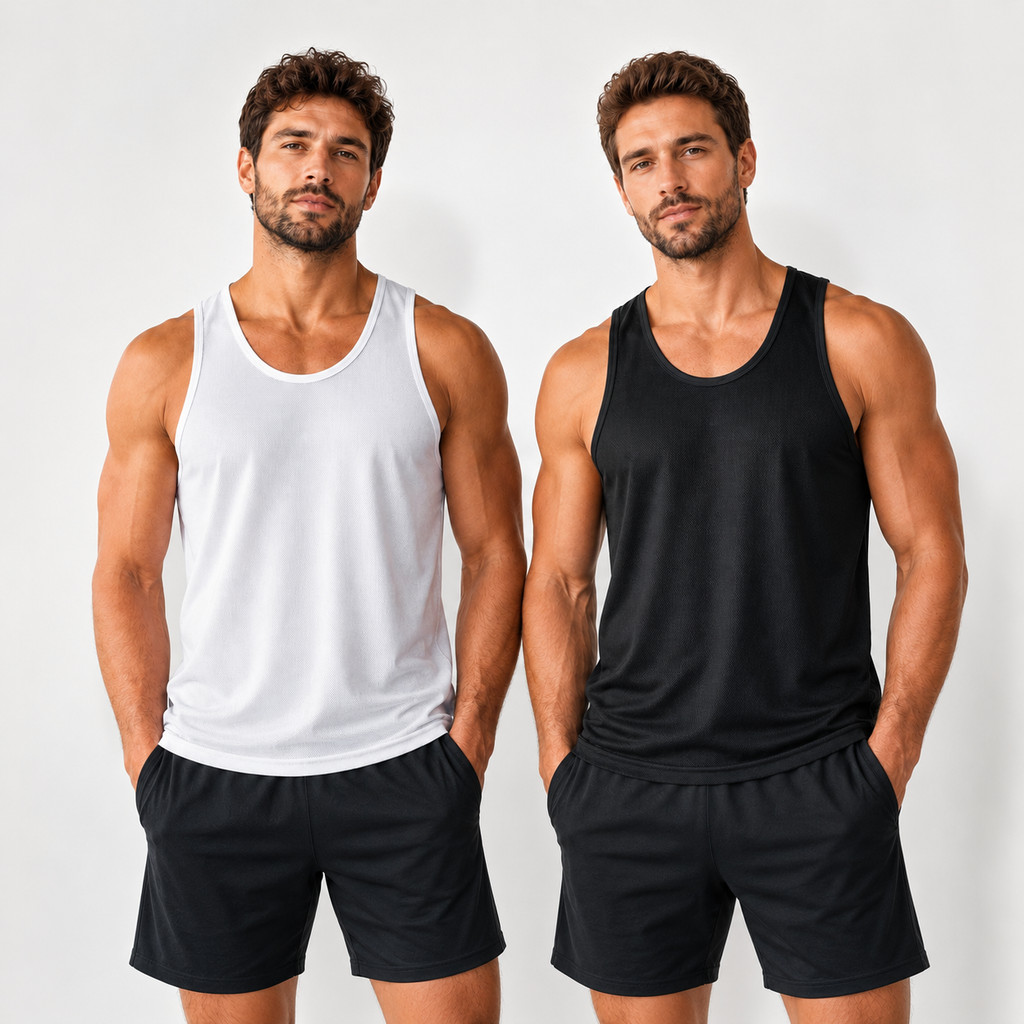 Regata Masculina Dry Fit Esportiva Academia Treino Leve Respirável