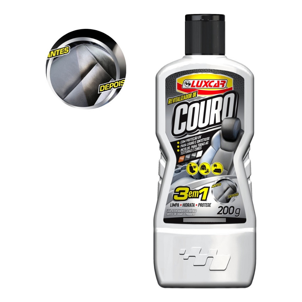 Revitalizador De Couro Hidrata Renova E Protege 3 Em 1 Luxcar