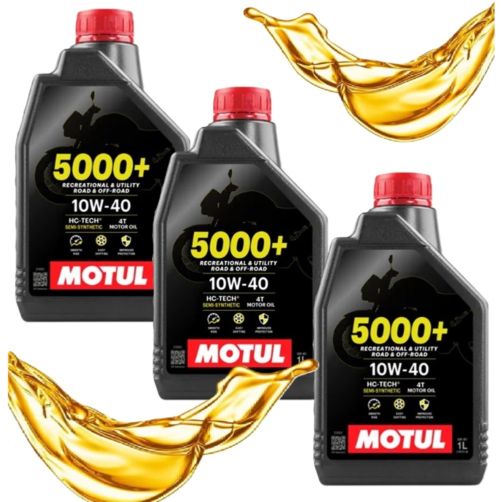 Kit Óleo Motul 5000+ 10w40 Semissintético 3 Litros em Oferta na Shopee