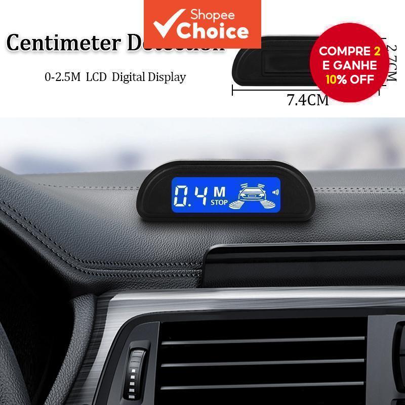 Conjunto Completo de Sensor de Estacionamento Reverso Novo e Elegante com Display Digital e Sinal Sonoro, Sensores de