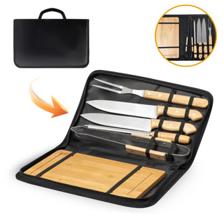 Kit Churrasco 6 Peças Com Estojo - Utensílios Profissionais em Oferta na Shopee