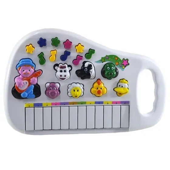Piano Teclado Animal com Microfone (opcional) | Brinquedo de Música Infantil em Oferta na Shopee
