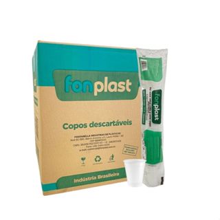 Caixa 2.500 Copo Descartável 180ml Transparente Fonplast em Oferta na Shopee