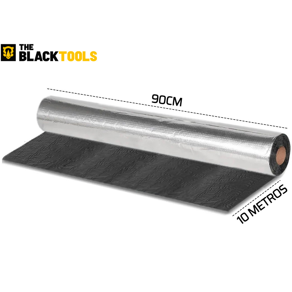 Detalhes do Fita Asfáltica Autoadesiva Aluminizado Vedatudo Imperblock FVD90-TBT The Black Tools